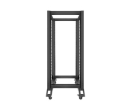 Lanberg Stojąca 19" 27U 600x800mm Open Rack (czarna) - 455670 - zdjęcie 2